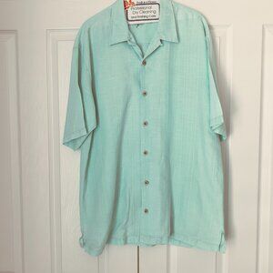 TOMMY BAHAMA 100% Linen Short Sleeve  Camp Shirt XL